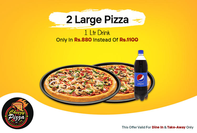 2 Large Pizza