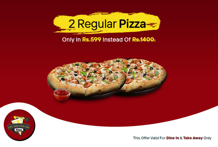 2 Regular Pizza