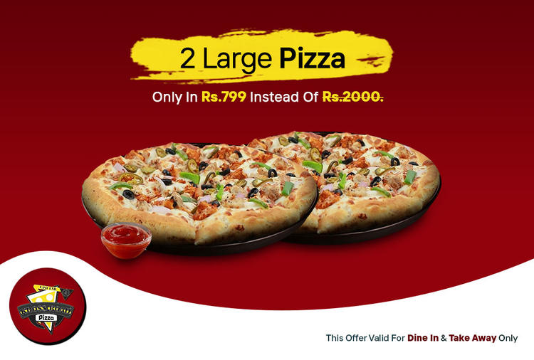 2 Large Pizza