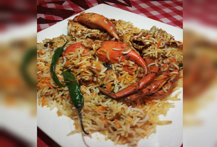 Spicy Crab Biryani