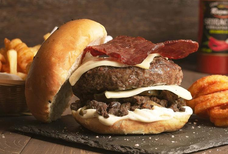 Bacon and Steak, Cheese burger.