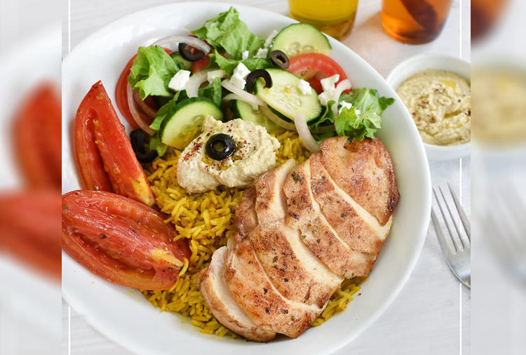 Mediterranean Chicken and Rice Bow