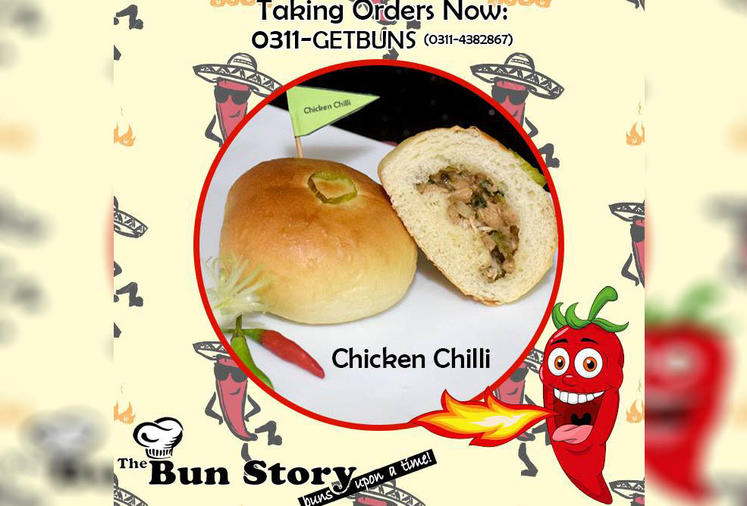Chicken Chilli  Bun