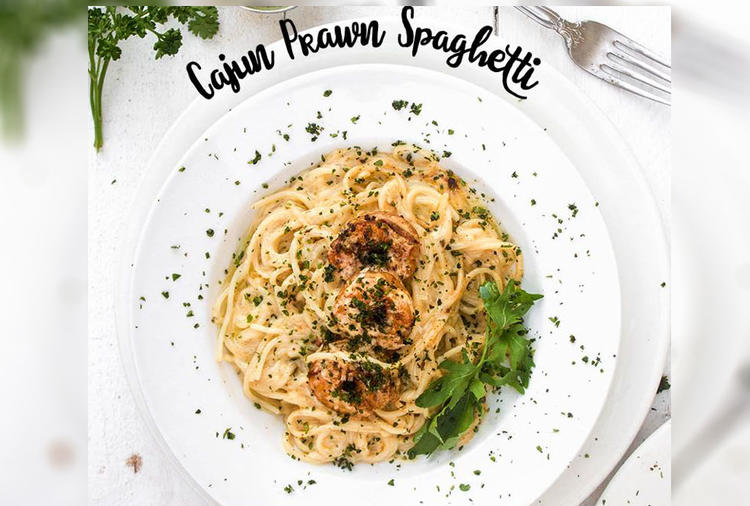 Cajun Prawn Spaghetti 