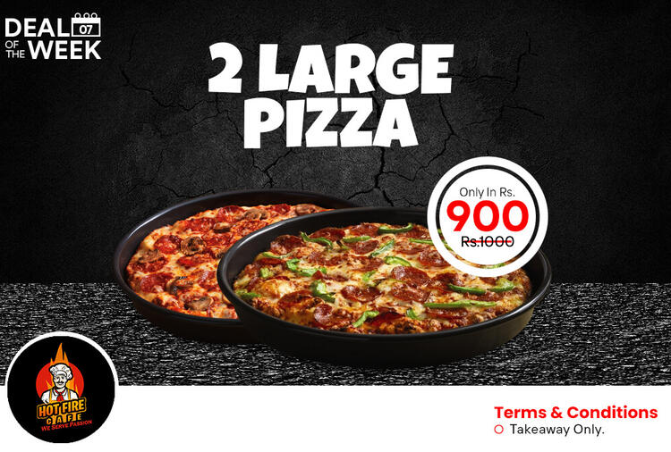 2 Large pizza