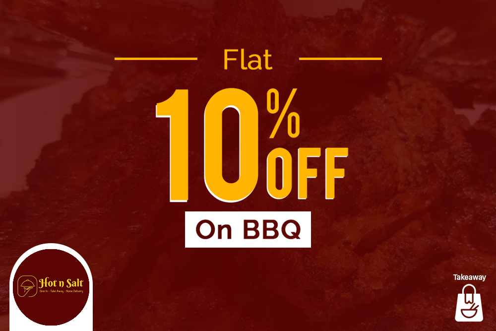 Flat 10% Off on BBQ
